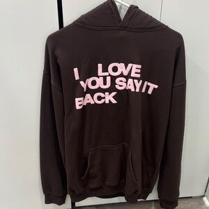 Lonely Ghost Brown & Pink ILYSIB Hoodie